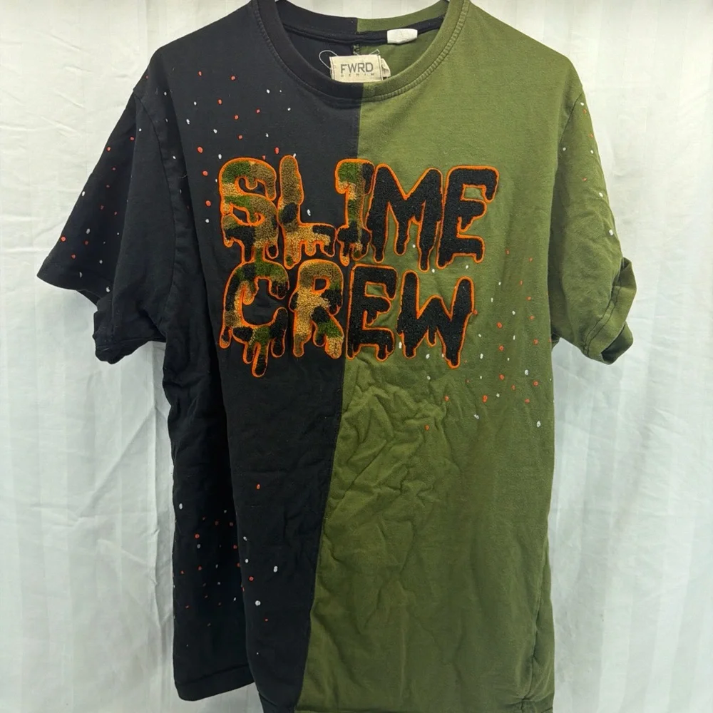 FWRD Black and Green‎ Slime Crew Men's Shirt